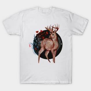 Nordic Folk Art, Woodland Animal Folk Art Stag T-Shirt